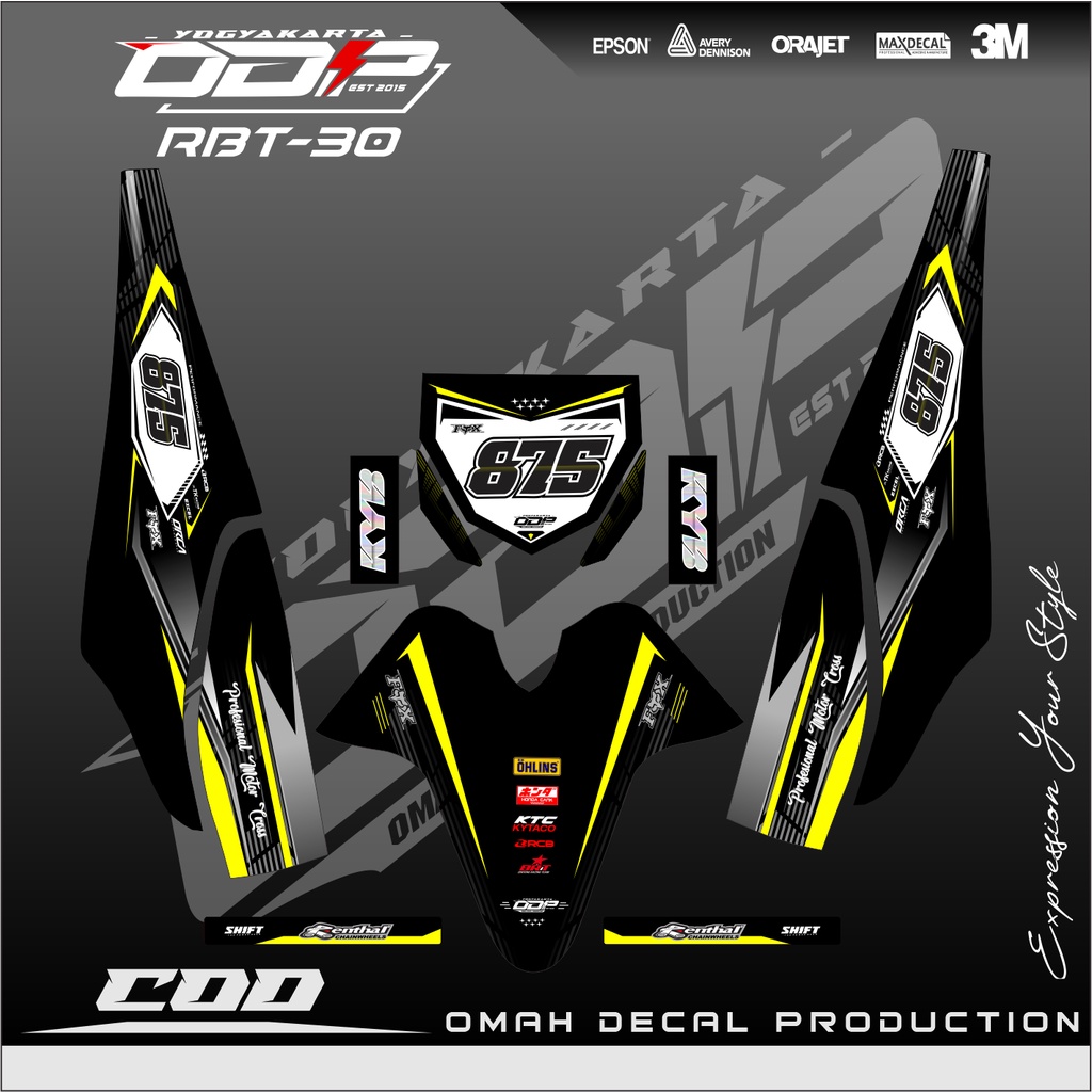 DECAL RBT BODY JUPITER YAMAHA VEGA NEW FULL BODY DEKAL STICKER STRIPING TERBARU HONDA REVO SUPRA STI