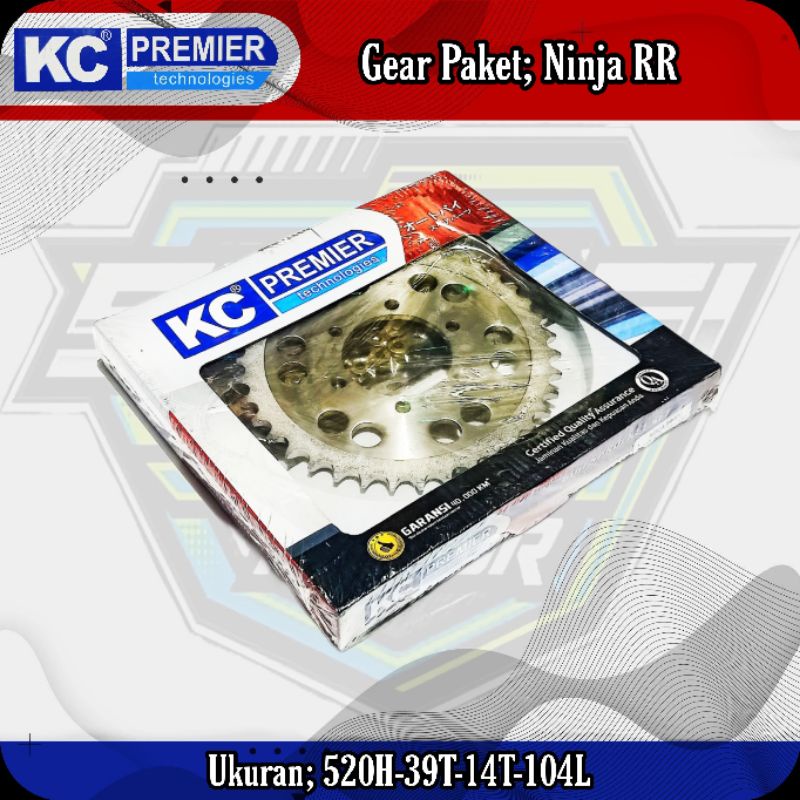KCP GIR GEAR PAKET NINJA RR (520H/39T/14T/104L) / KC PREMIER GIR SET NINJA RR (520H-39T-14T-104L)