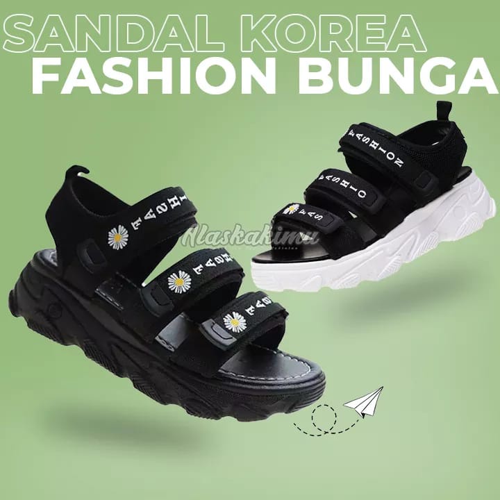 PROMO  SANDAL GUNUNG ANAK WANITA & WANITA DEWASA TRENDY KOREA MOTIF BUNGA BEST SELLER KEKINIAN GRATI