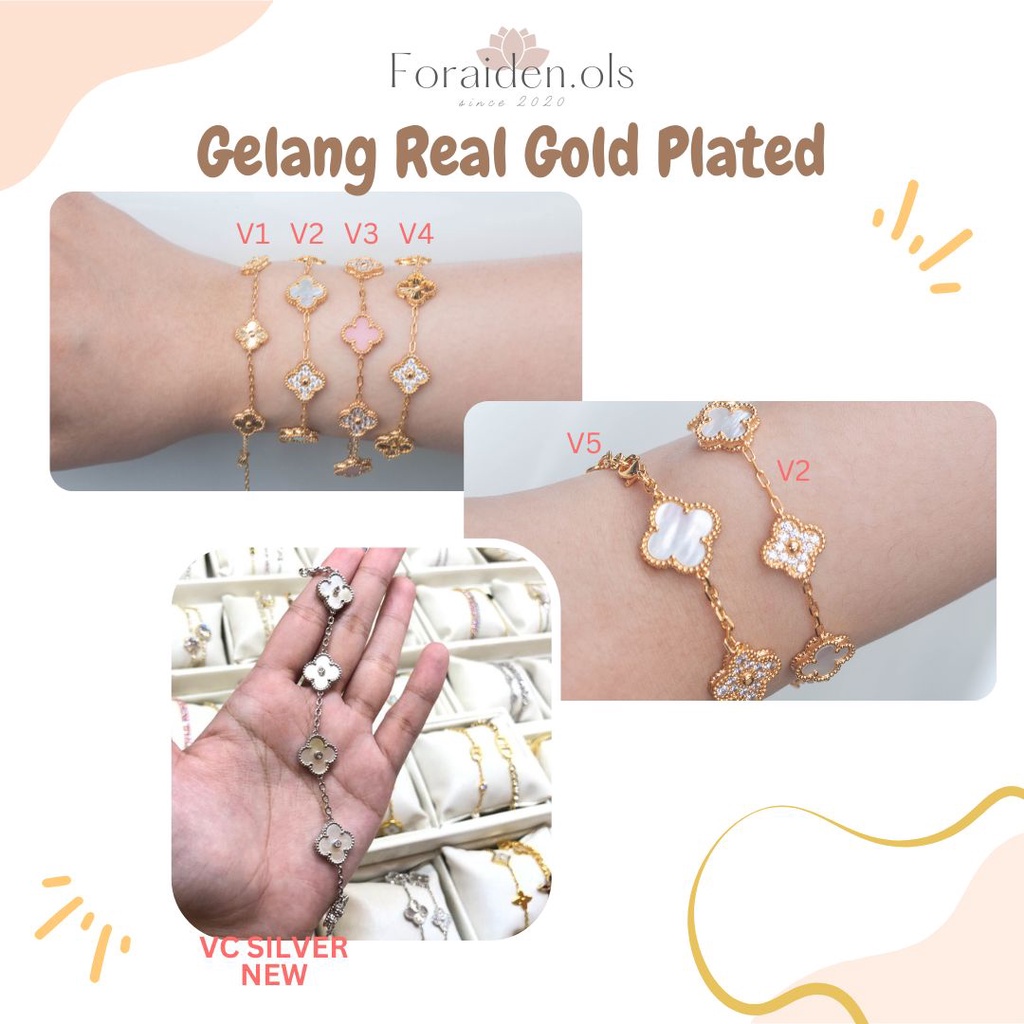 Gelang Stainless Steel Real Gold Plated