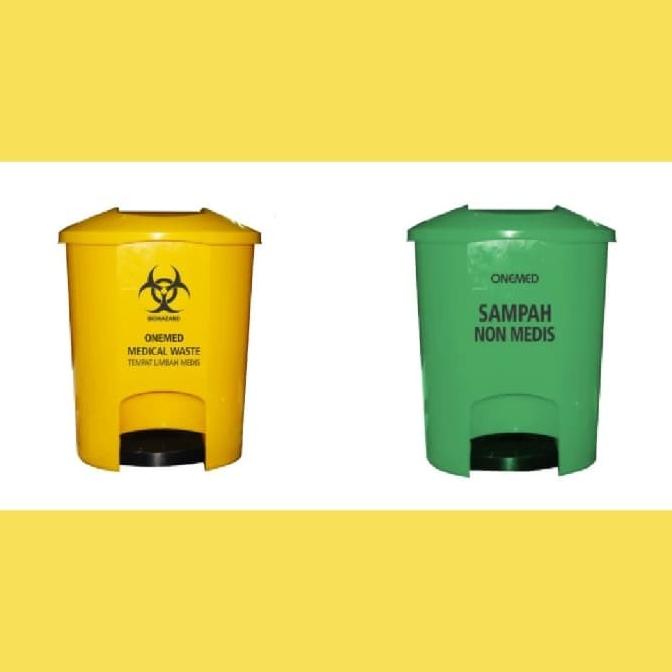 TEMPAT SAMPAH INJAK LIMBAH MEDIS DAN LIMBAH NON MEDIS 36 LITER barang ready terus