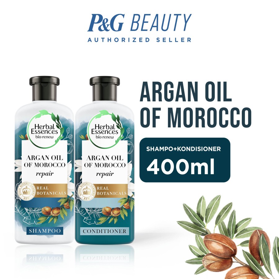 Herbal Essences Bio: Renew Repair Argan Oil Of Morocco Shampo 400ml + Conditioner 400ml P&amp;G