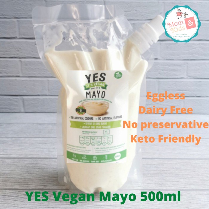 

READY YES Vegan Mayo 500ml Mayonnaise Kedelai Tanpa Telor Bawang dan Dairy