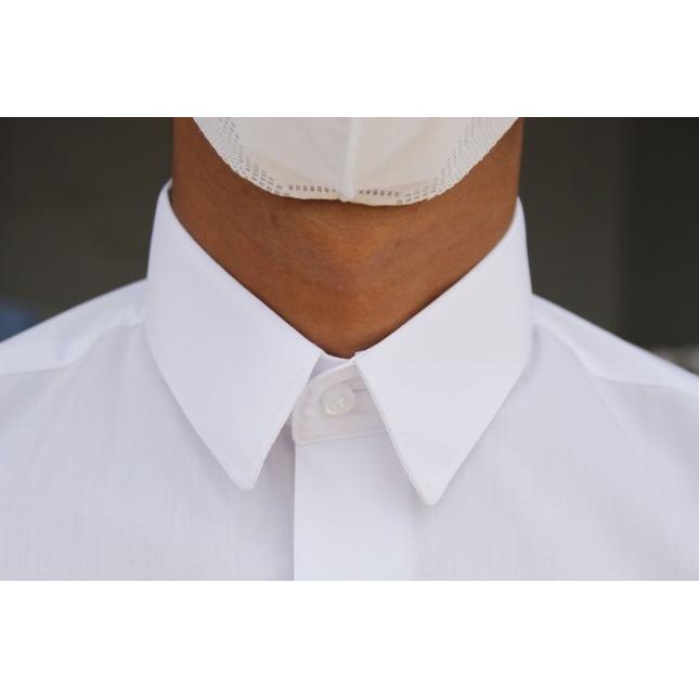 Kemeja Pria Stanley Adams 06 Slimfit Lengan Panjang Putih Polos - 15