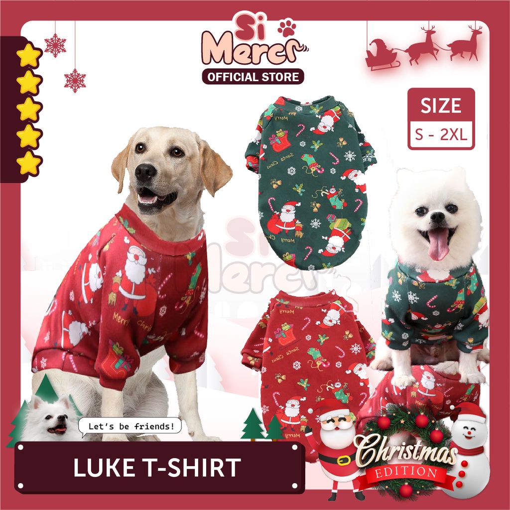 Baju Anjing Kucing Hewan Natal / Baju Sweater Anjing Natal / Pet Clothes For Christmas Premium /