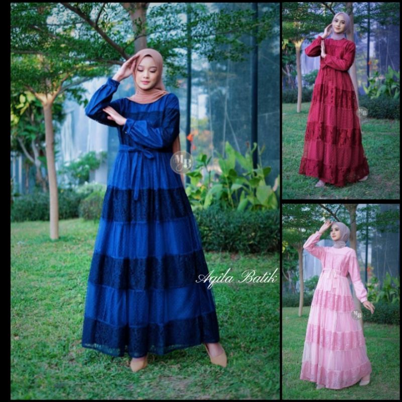 Ns FC Najibah Gamis Syari Putih Benhur Abu Toska Navy Maroon Hujan Muslim Modis Modern White Mach DE