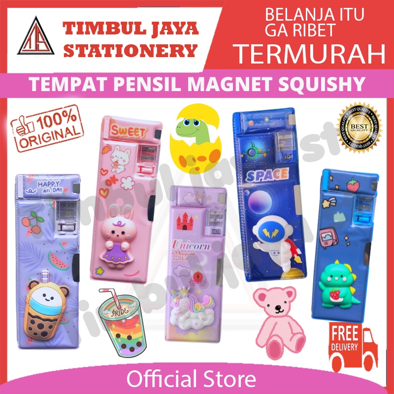 

Xiaolingjing Kotak pensil sekolah Tempat pensil terbaru 2022 anak sekolah lucu dan unik aesthetic Tempat pensil aesthetic korea squishy 3D serutan squishi unicorn space 35281 Boba Dino Rabbit 551