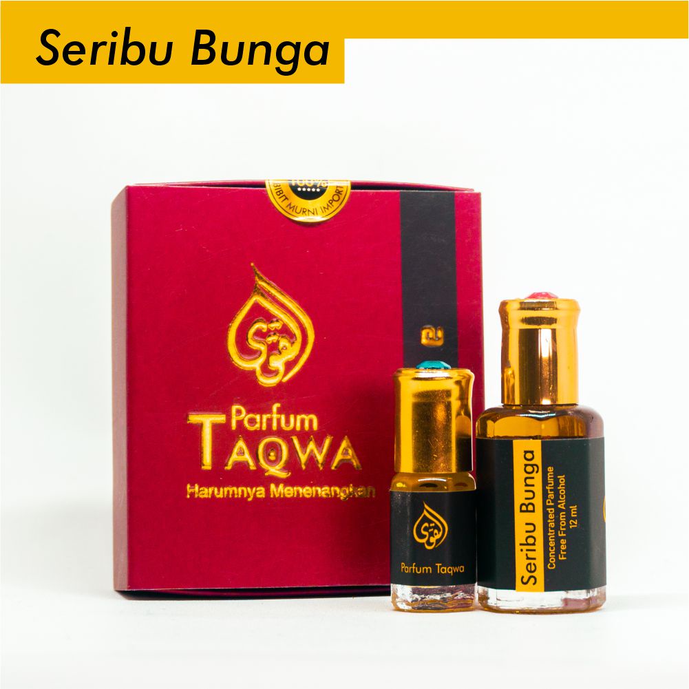 Parfum Taqwa SERIBU BUNGA 12 ml [ Beli 1 Gratis 1 ] | Parfum Sholat SERIBU BUNGA  12 ml Non Alkohol