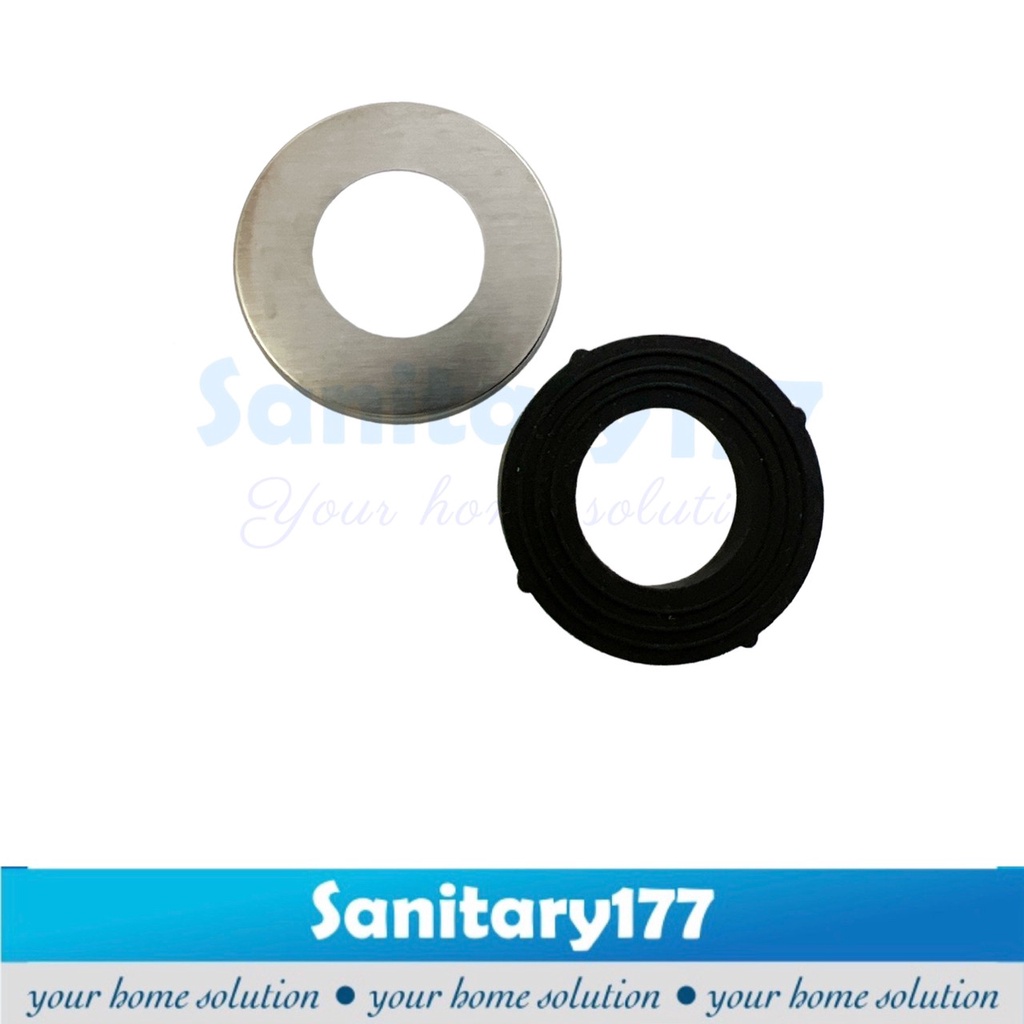 Ring penutup 4cm + karet ring o bulat stainless doff bisa untuk kran angsa sink meja cover tutup keran air