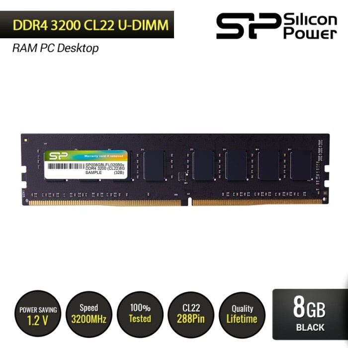 RAM Silicon Power 8GB DDR4 3200 MHz Longdimm DDR4 8GB 25600