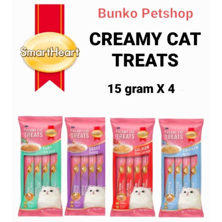 Jual Smartheart Creamy Cat Treat Isi 4x15g Shopee Indonesia