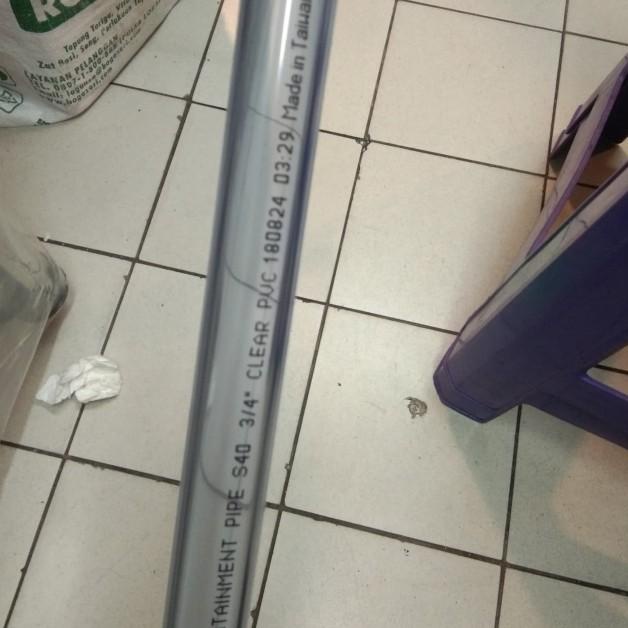 Pipa PVC Transparan 3/4" (inch) 1 Meter