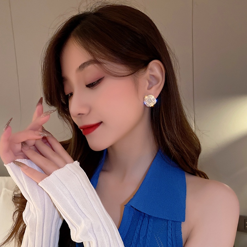 Anting Tusuk Sterling Silver 925 Bentuk Kotak Hias Mutiaraberlian Imitasi Ala Korea Untuk Wanita