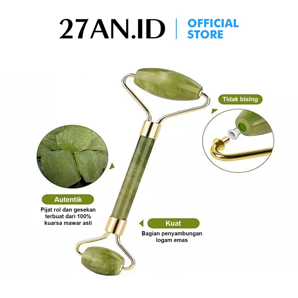 Alat Pijat Wajah Jade Roller Massager E426 Facial Message Batu Roller Giok Stone-8