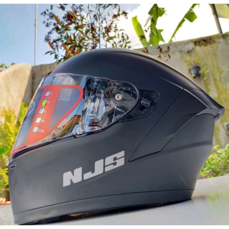 HELM NJS ZX-1 SOLID BLACK DOFF HELM FULLFACE