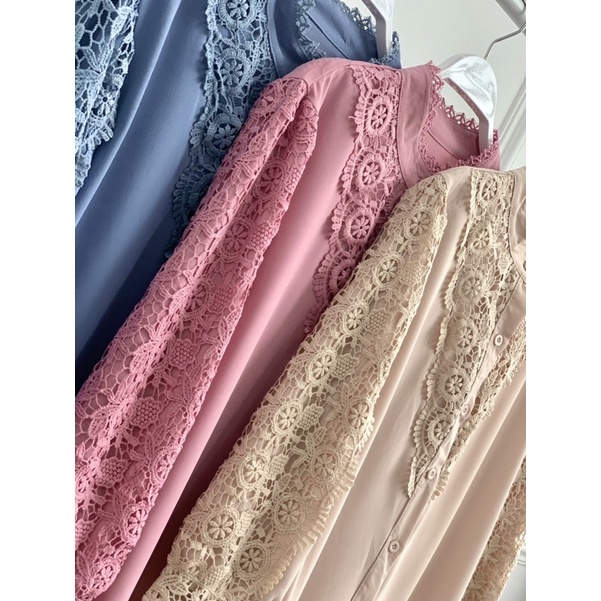 FW B1259 Kemeja Brokat Full Furing Import Premium Quality