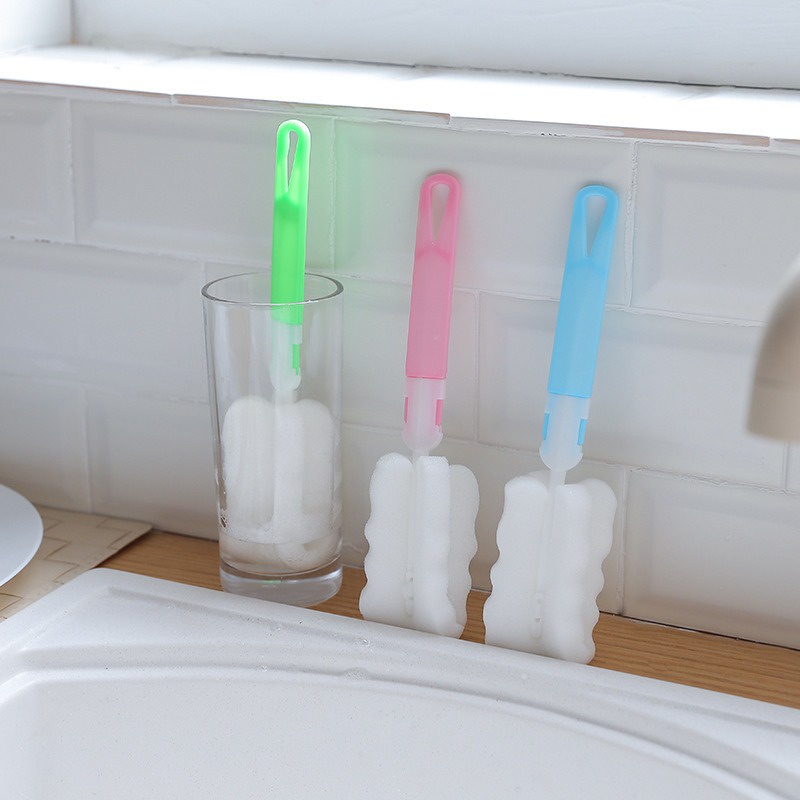 Murah Lebay S182 Spons Pembersih Cuci Botol Gelas Sikat Botol Bahan Bagus