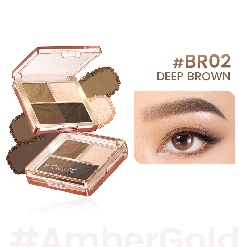 Focallure Ambergold Eyebrow Series 4IN1 Focallure Eyebrow Focallure Eyebrow Powder Focallure Eyebrow Pallete Focallure Alis Focallure