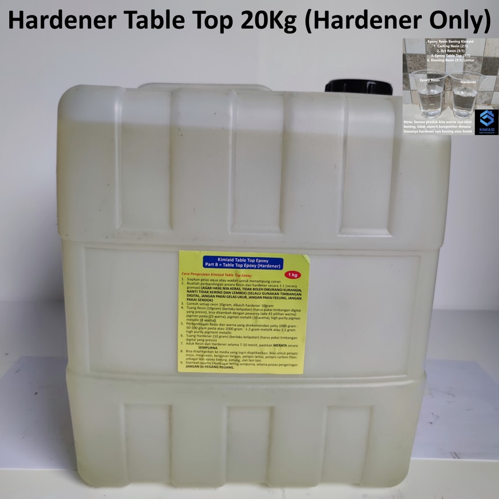 Hardener Table Top 20Kg Hardener Epoxy Resin 20Kg Hardener Bening 20Kg