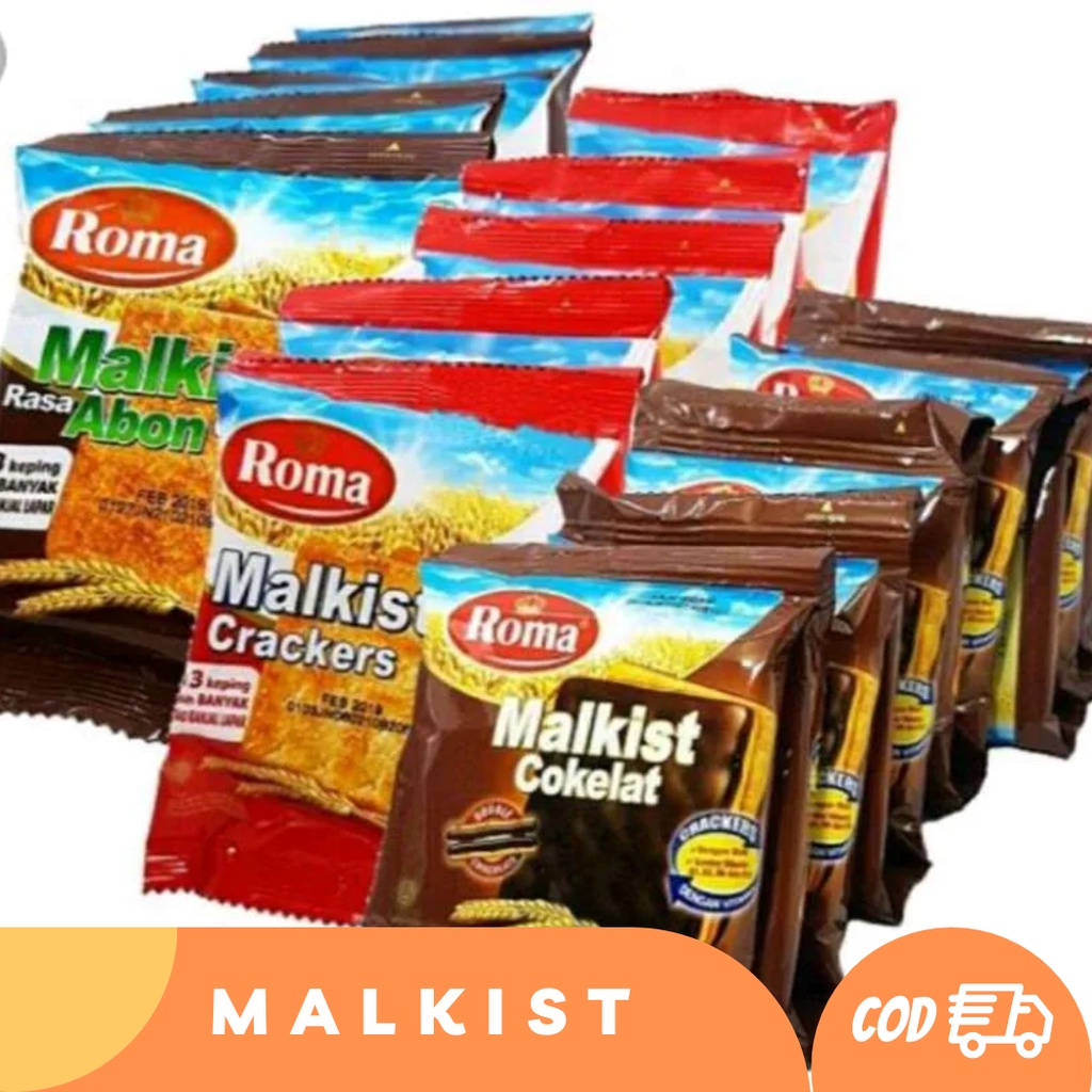 

(COD) BISKUIT ROMA MALKIST RENTENG COKLAT/CRACKERS/ABON ISI 10 PCS