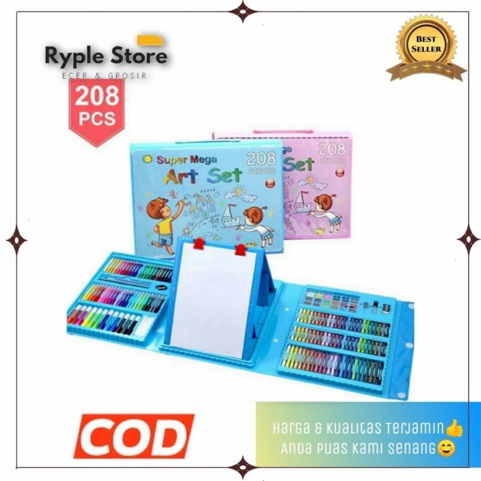 

alat menggambar anak art set crayon 208 pics