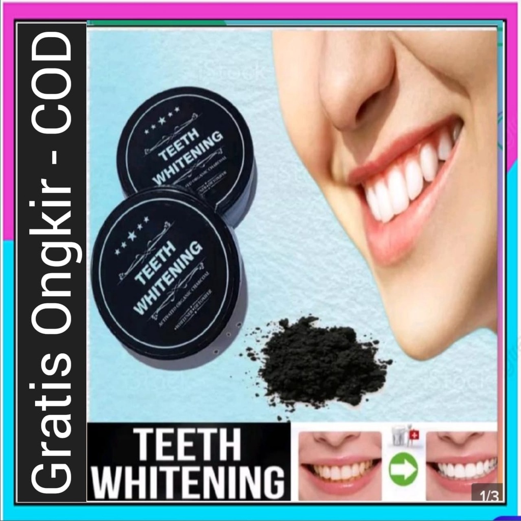 Teeth Whitening Actived Charcoal Powder Pemutih Gigi
