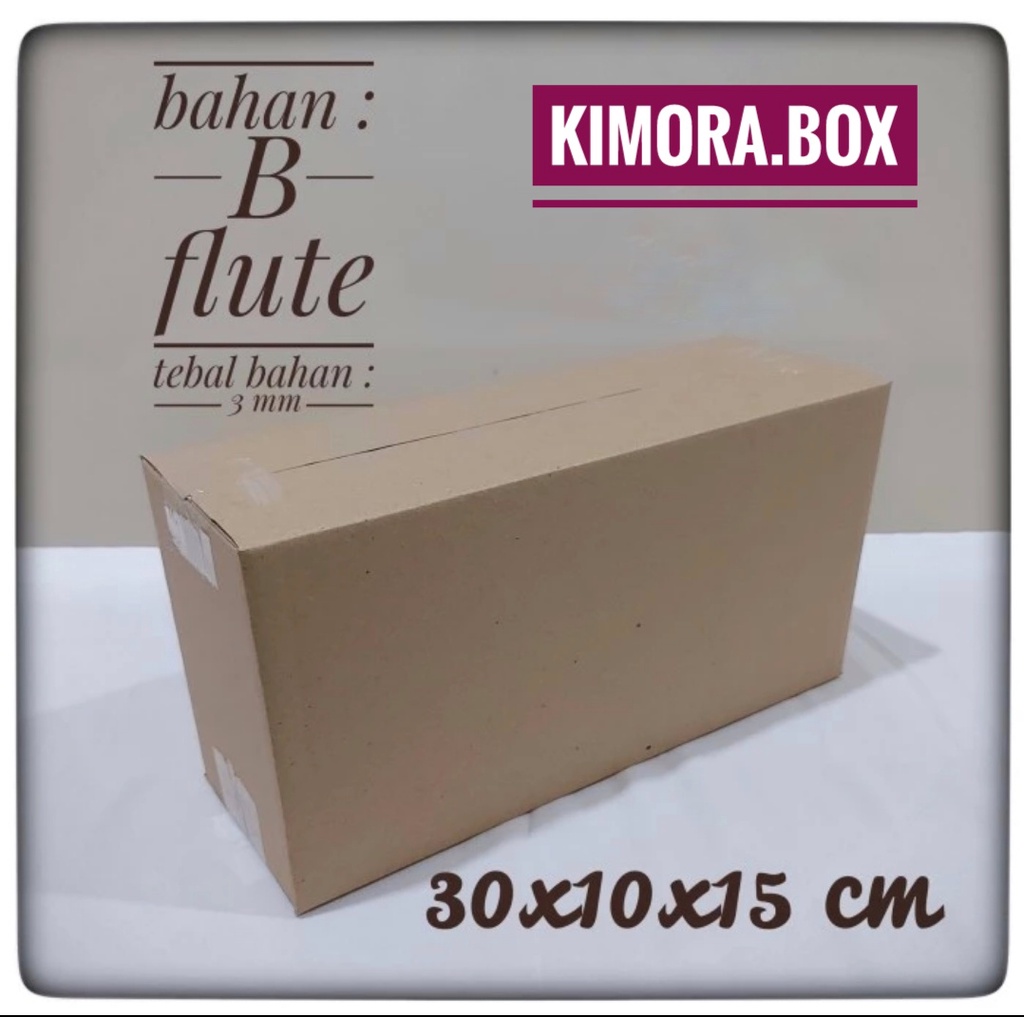 

Kardus karton uk. 30x10x15 cm Kotak Box SHEET/SINGLE WALL untuk packing Souvenir dll