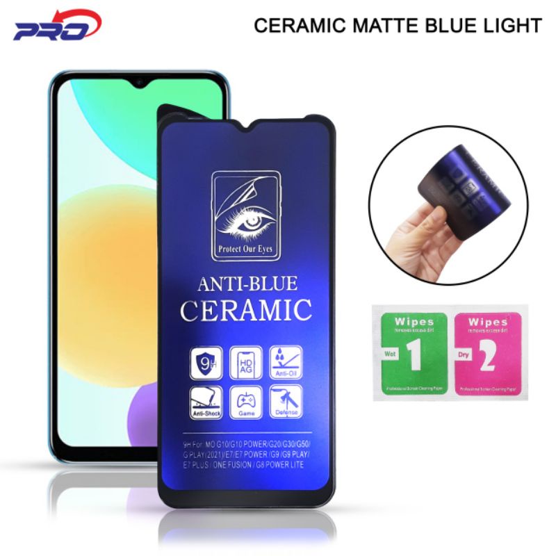 Tempered Glass Ceramic BLUE - VIVO S1 PRO/V15PRO/V17PRO/V20/V21 4G/Y12/Y19/Y30/Y51 2020/Z1 PRO