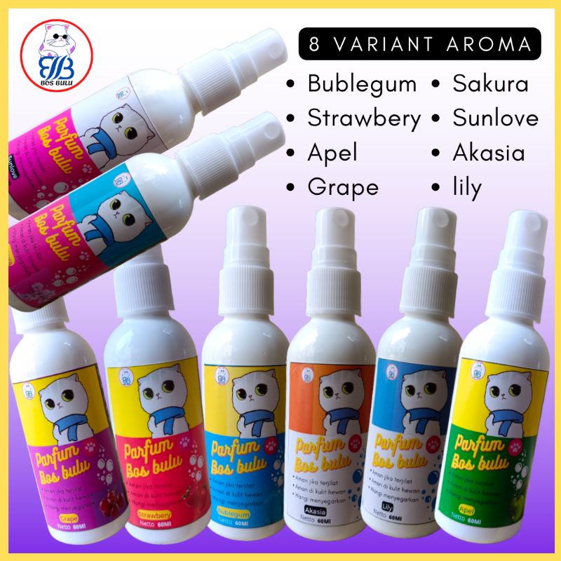 parfum bos bulu minyak wangi kucing hamster murah lucu tahan lama 60ml