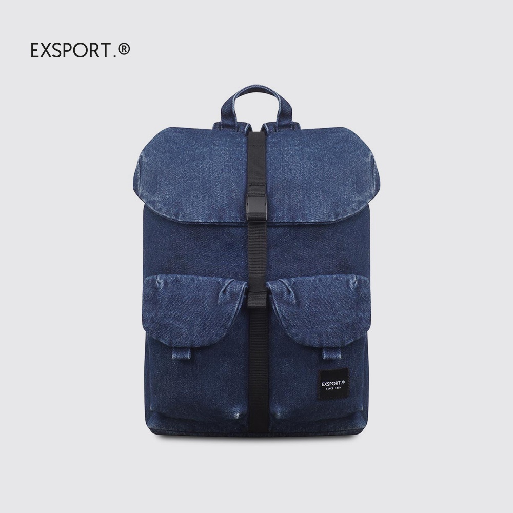 Tas Ransel Exsport Lequisa Denim - Biru