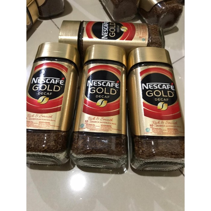 

NESCAFE GOLD DECAF 100GR 100GRAM KEMASAN BARU IMPORT NESTLE 100 GRAM