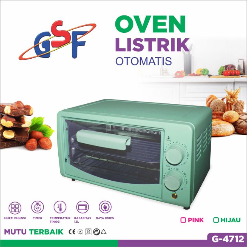 OVEN LISTRIK GSF G 4712 PEMANGGANG SERBAGUNA KAPASITAS 12 LITER