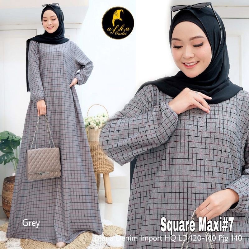 Tarosa Maxy 21 - LD120 Gamis Diana Denim Jumbo Bigsize Oversize Bumil / Square Maxy 7 / R.26 - 025-6188