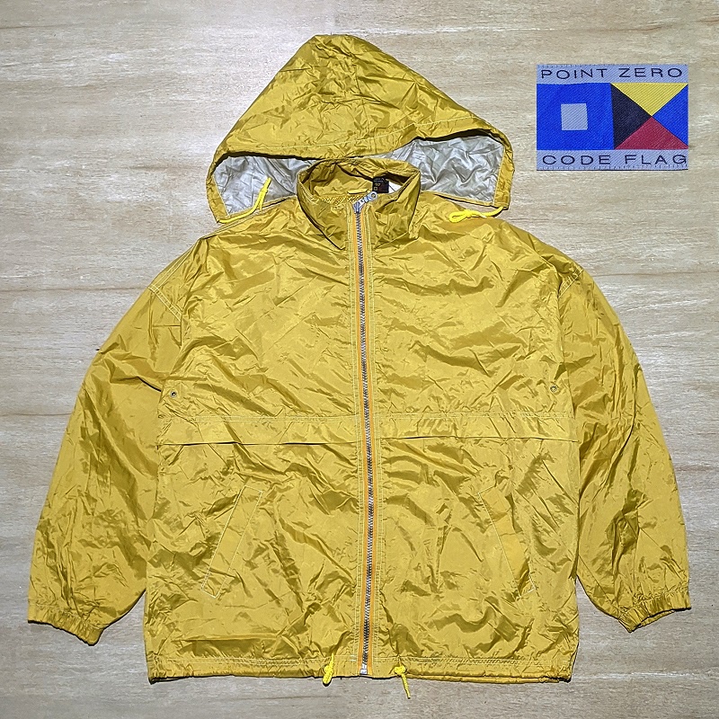 Jaket Thrift Sport Pria POINT ZERO CODE FLAG jumbo Hoodie Olahraga Second Preloved Branded Kondisi 9