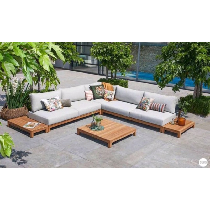 SOFA TAMU OUT DOOR L SHAPE JATI SOLID.sofa tamu jati