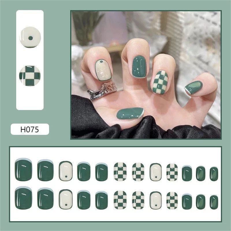 3D Kuku Palsu 24pcs/(FREE LEM)Set DIY Instant Nail Art Fake Nails Bridal Wedding Akrilik/24 pcs Kuku Palsu 3D / Stiker Kuku Palsu