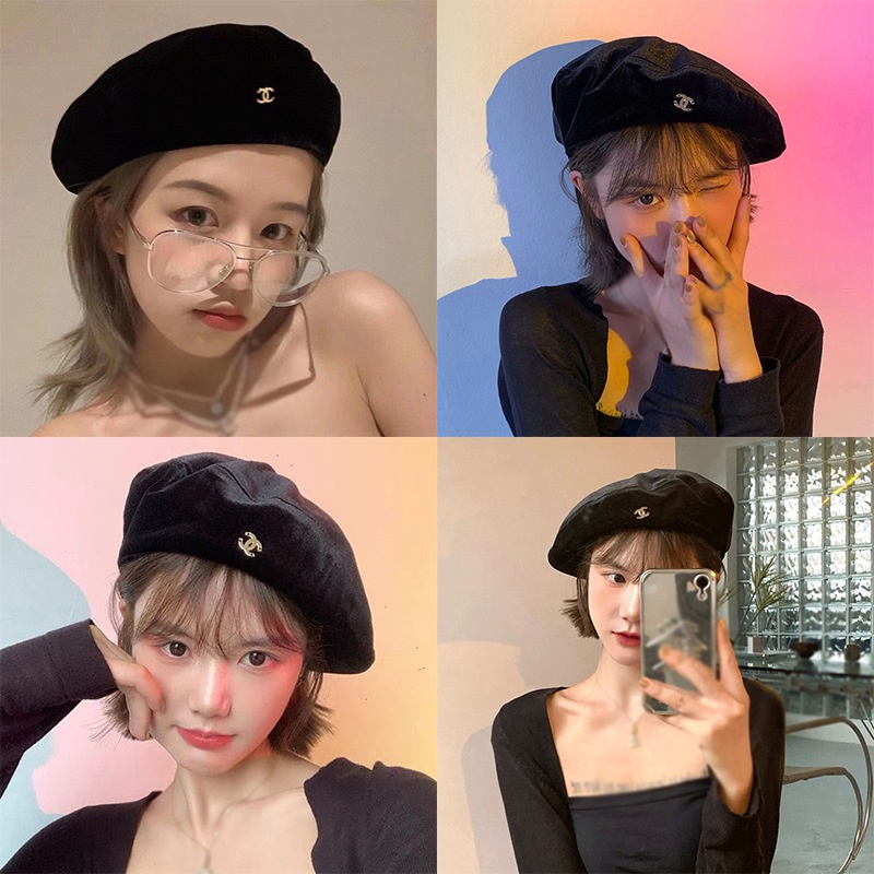 Baret Wanita Classic Beret Hat for Daily Wear Aksesoris Fashion Untuk Penggunaan Santai Baret Gaya Perancis