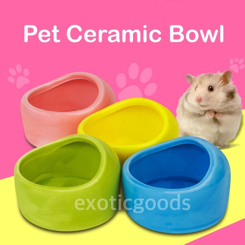 HAMSTER CERAMIC BOWL TEMPAT MAKAN HAMSTER KERAMIK MANGKOK HAMSTER