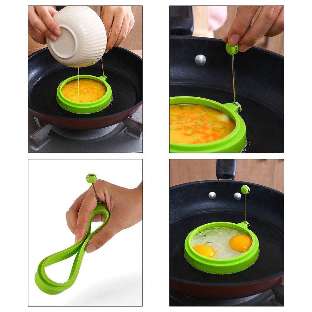 Solighter Telur Goreng Pancake Ring Omelet Dapur Gadget Alat Baking Cetakan Telur Goreng