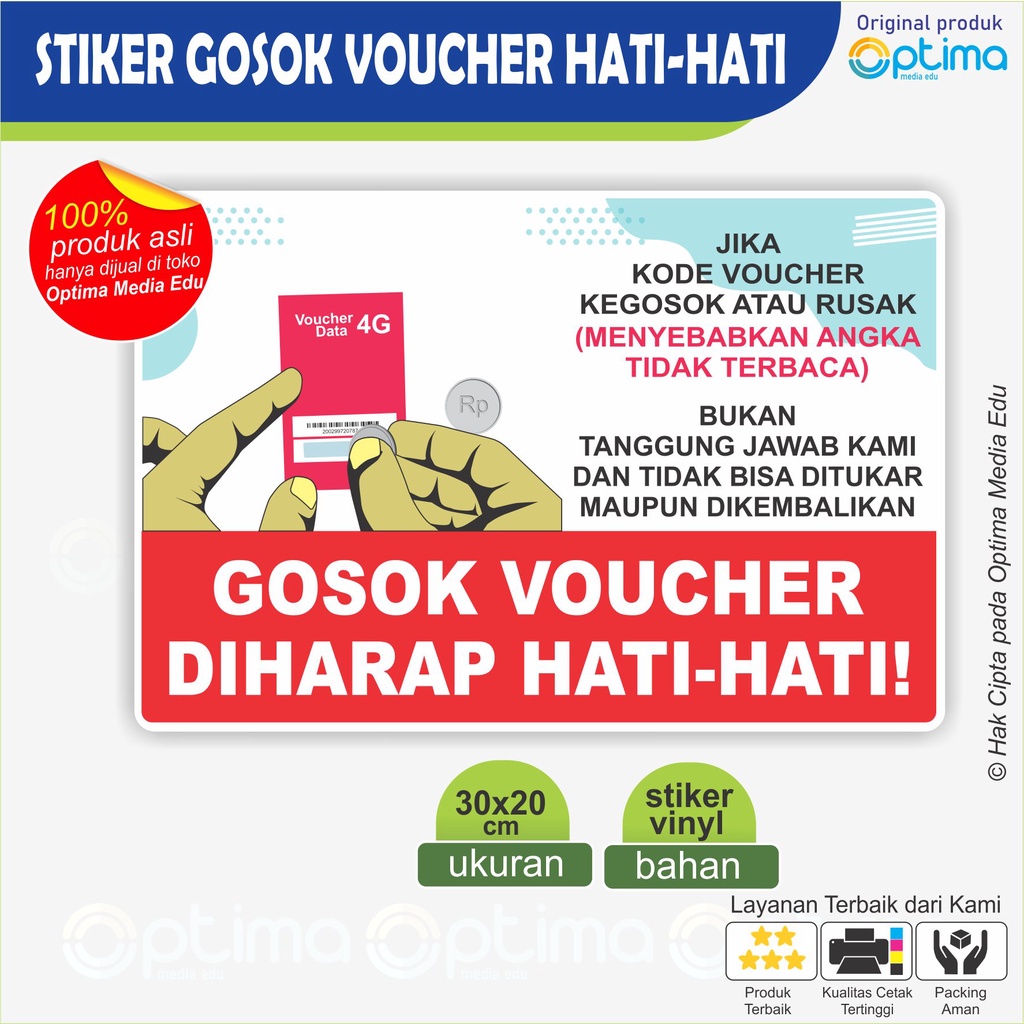 

Stiker Konter Pulsa, Gosok Voucher Harap Hati-Hati