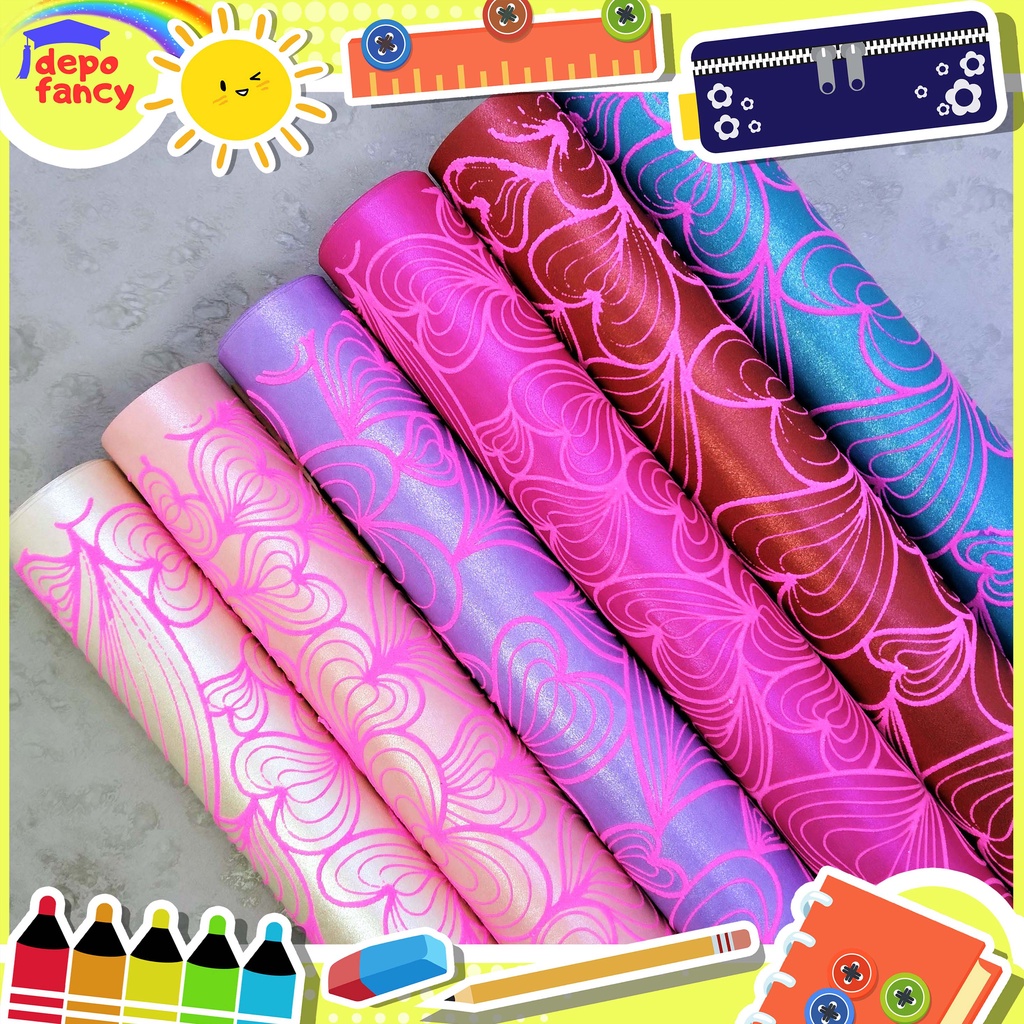 

[2 lbr] Kertas Kado Ukir Emboss Love Timbul / Kertas Bungkus / Kertas Dekorasi / Kertas Buket / Kertas DIY (75 x 52 cm)