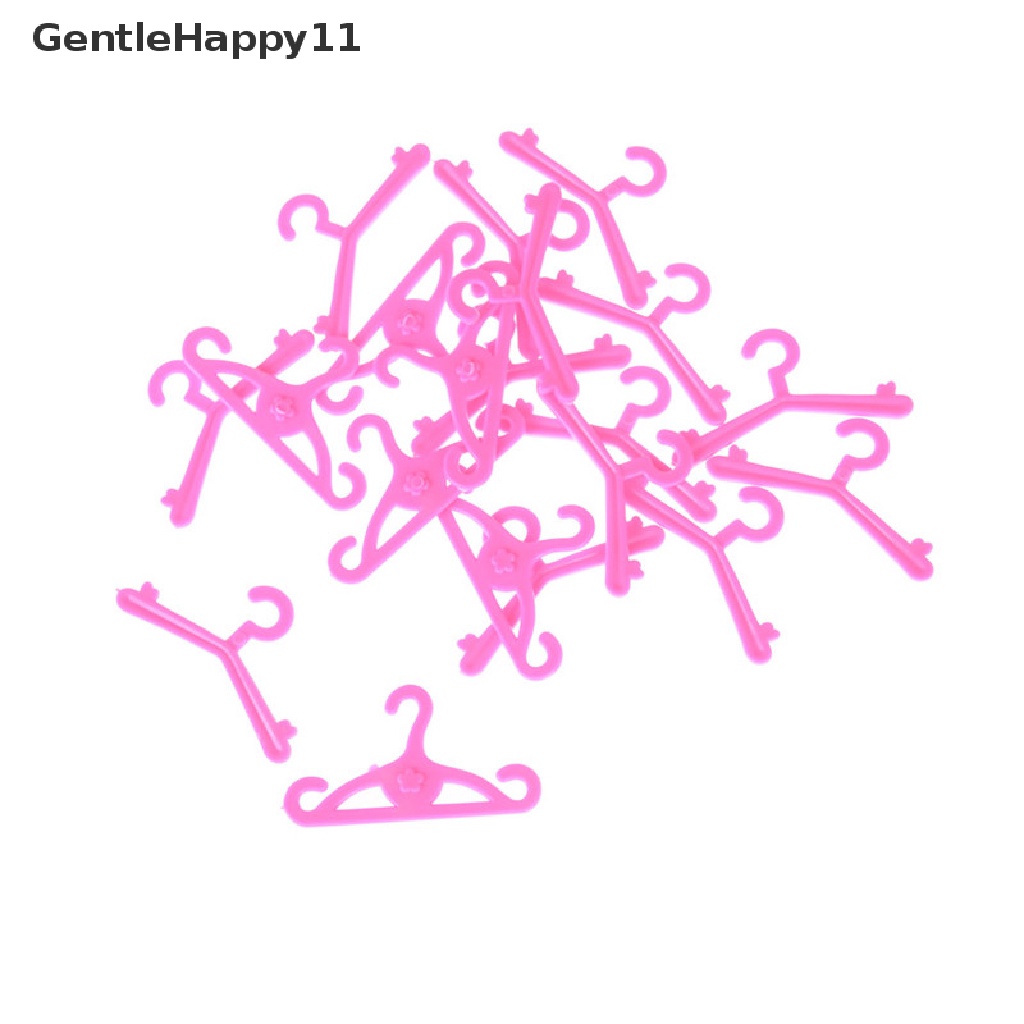 Gentlehappy 20pcs/Lot Pink Gantungan Aksesoris Baju Gaun Untuk Mainan Boneka Barbie id