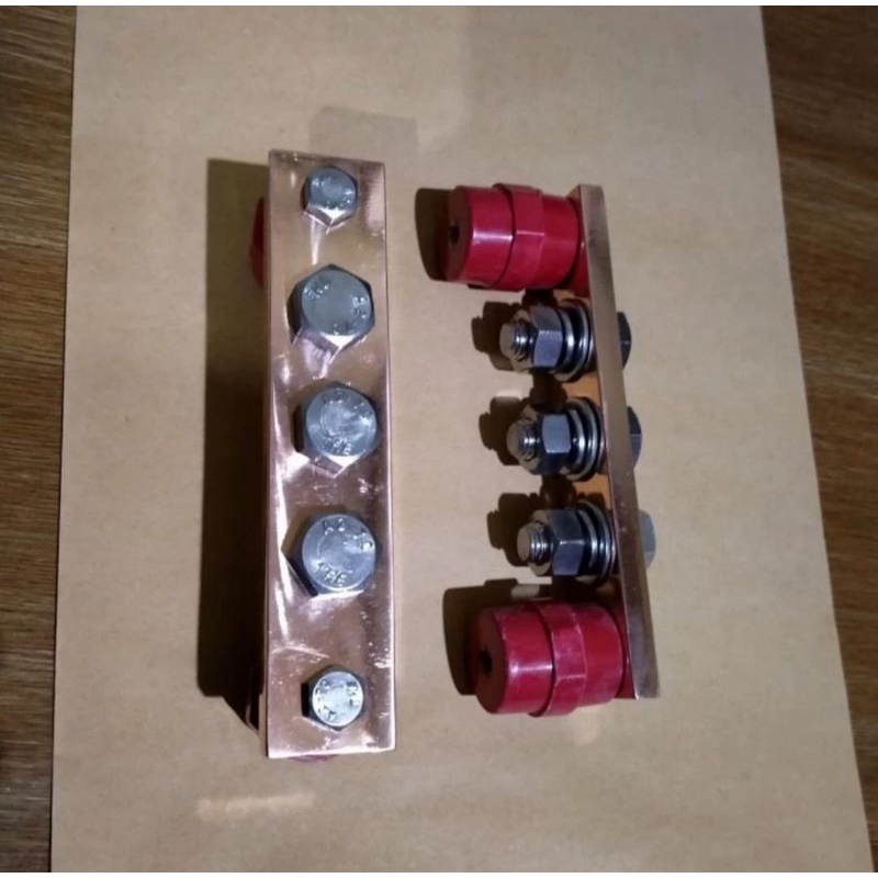busbar tembaga 3mm x 20mm x 100mm busbar grounding listrik