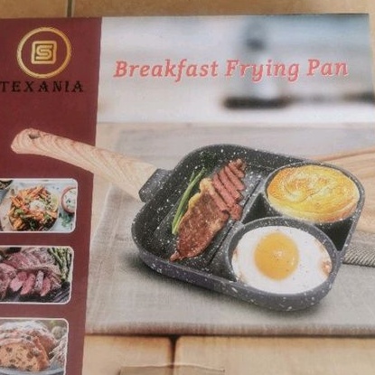 Frying Pan 3 lubang / Breakfast Frying pan / Teflon 3 lubang