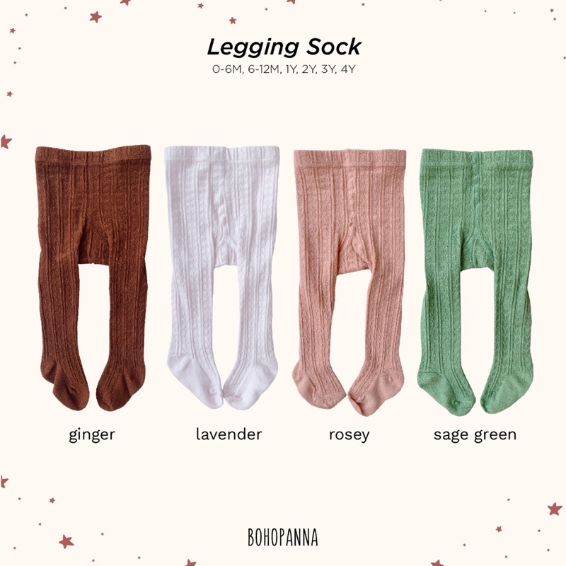 BOHOPANNA LEGGING SOCK -LEGGING ANAK-LEGGING ANAK TUTUP KAKI