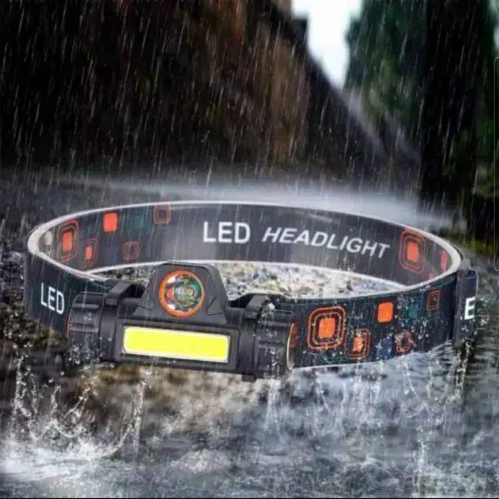 Senter Kepala Mini Head Lamp Led COB Rechargeable Plus Magnet 101 - YS Shop