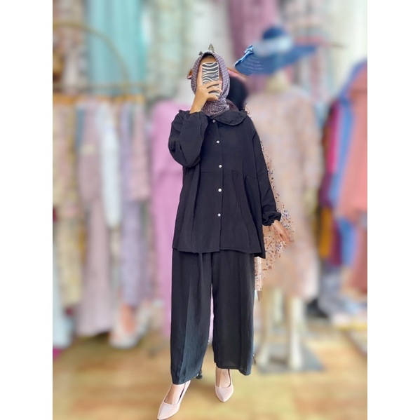 one set wanita / baju setelan kekinian/ setelan wanita crinkle  /One set rayon crinkle ld120 / setelan rayon Jumbo / Setelan Wanita / One set Jumbo / setelan wanita kekinian