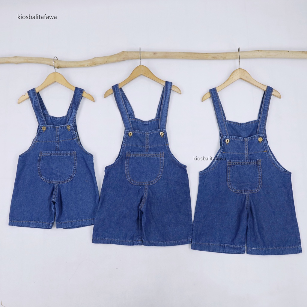 (1-4 Tahun) Overall Denim Blue Anak Laki &amp; Perempuan / Baju Kodok Jins Bahan Denim Celana Korea Kualitas Import Levis Lepis Anak Perempuan Setelan Babycinnamon