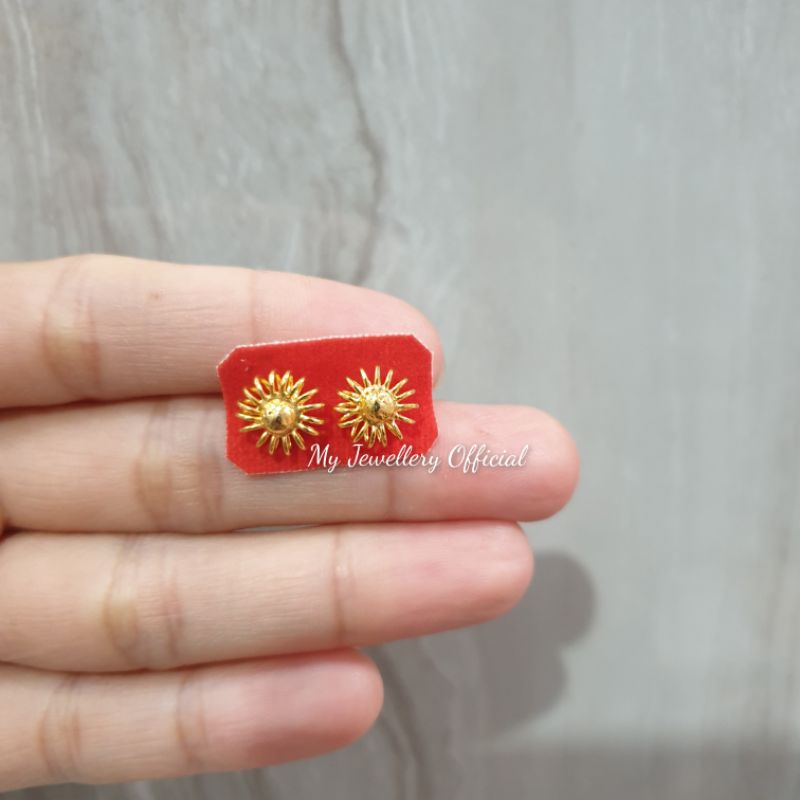 Anting Bunga Matahari Replika Emas 24k - Mas Penang