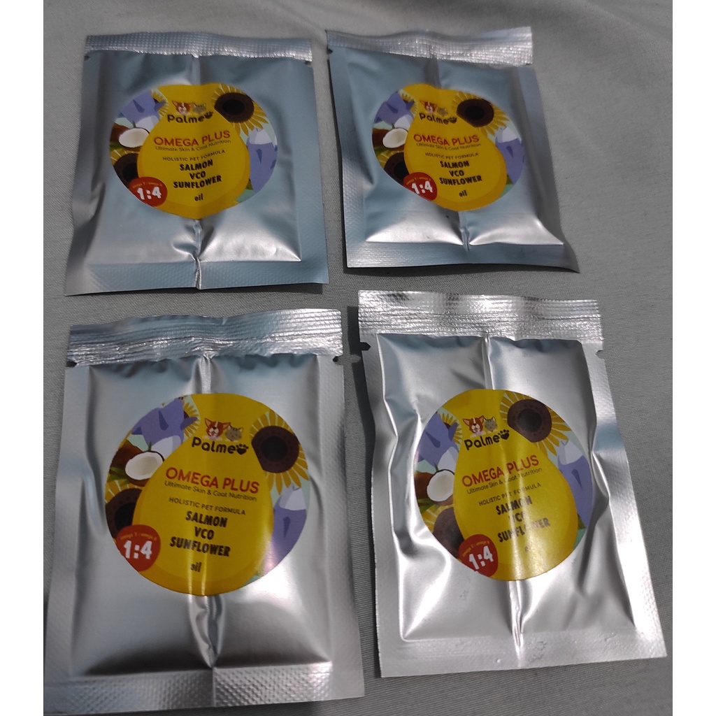 Palmeo Omega Plus Salmon Oil Sachet Vitamin Bulu Kucing Anjing (Harga per 2 sachet)